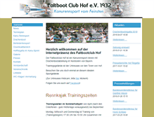 Tablet Screenshot of faltbootclub-hof.de